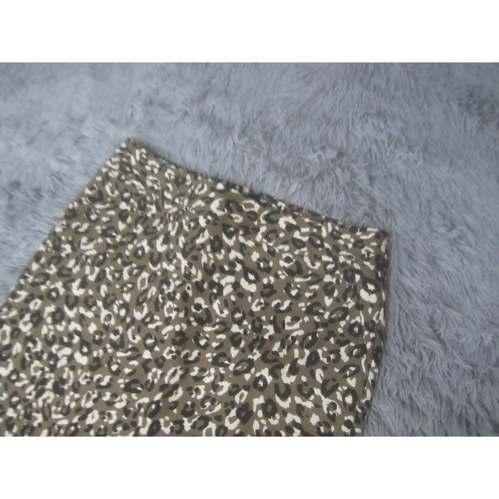 Merona Skirt Womens 6 Brown Leopard Print Skimmer Stretch Pencil Casual